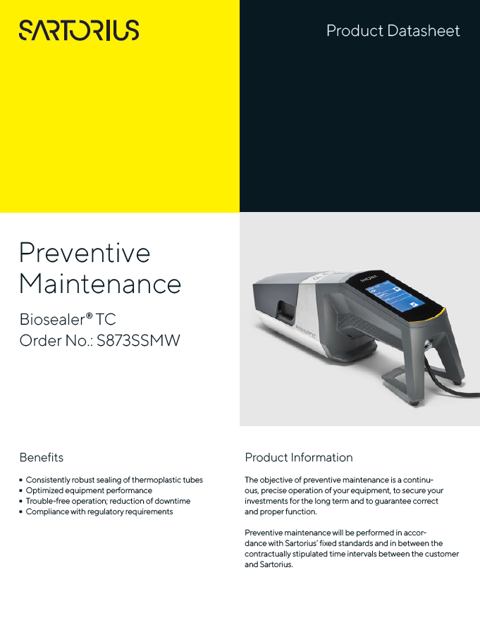 Biosealer® TC održavanje - Sartorius Croatia