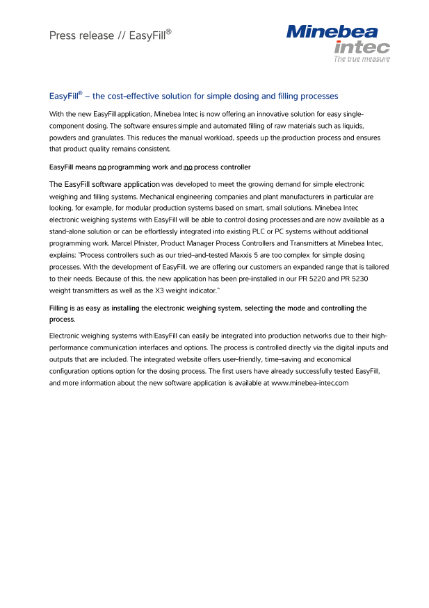 EasyFill® povoljno rješenje za procese doziranja i punjenja - Sartorius Croatia 