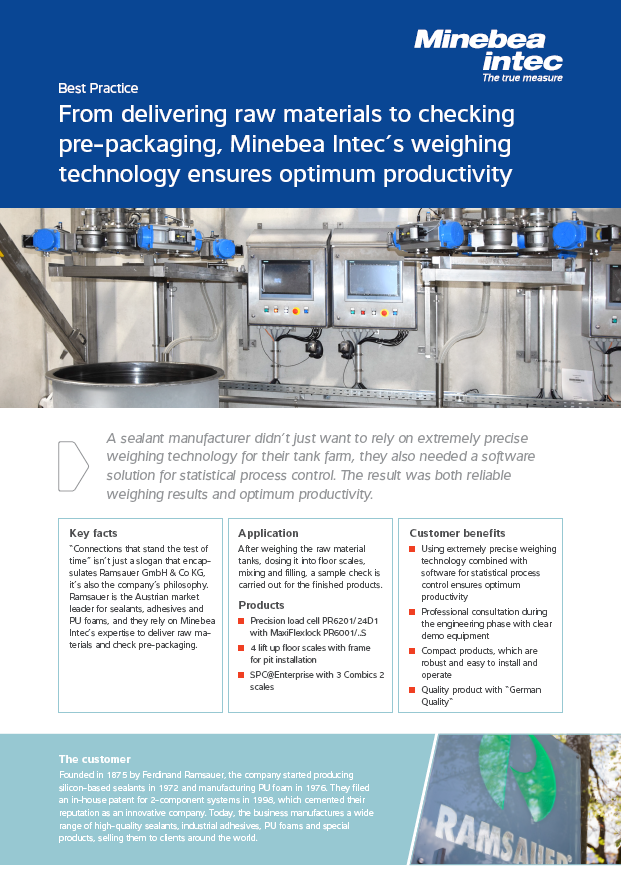 Weighing technology from delivering raw materials to checking pre-packaging - Sartorius Croatia