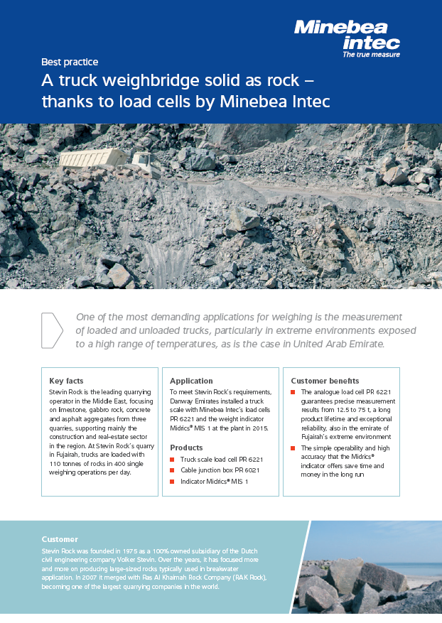 A truck weighbridge and load cells by Minebea Intec - Sartorius Croatia