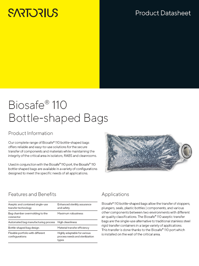 Biosafe® 110 vreće - Sartorius Croatia