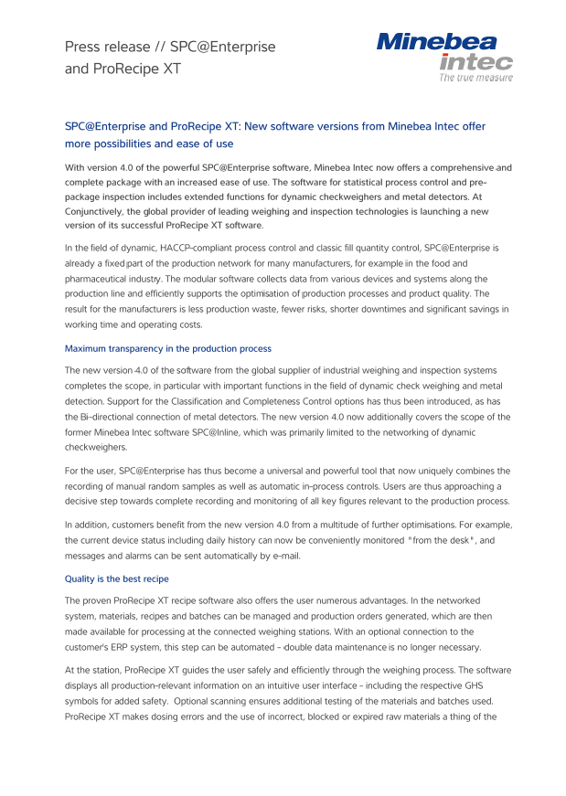 SPC@Enterprise i ProRecipe XT softveri - Sartorius Croatia 