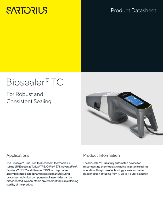 Biosealer® TC brošura  - Sartorius Croatia