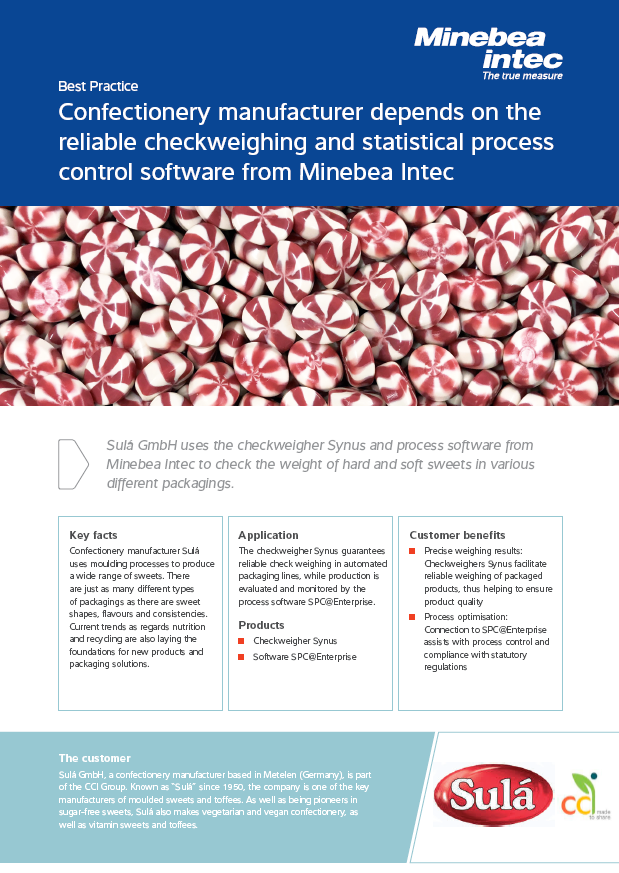 Slaščičarska industrija: Nadzor tehtanja in statistični nadzor postopkov - Sartorius Croatia 
