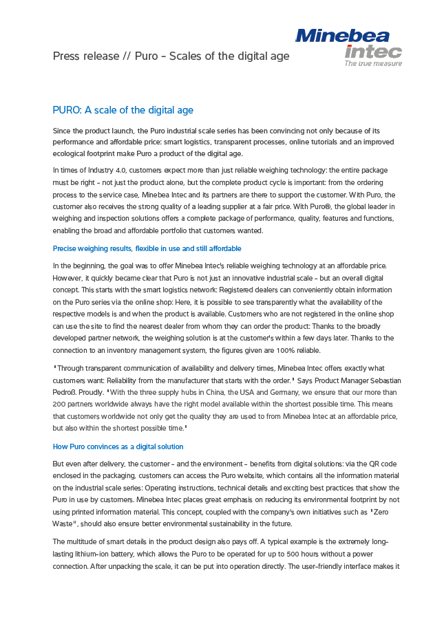 PURO: Vaga digitalnog doba - Sartorius Croatia 